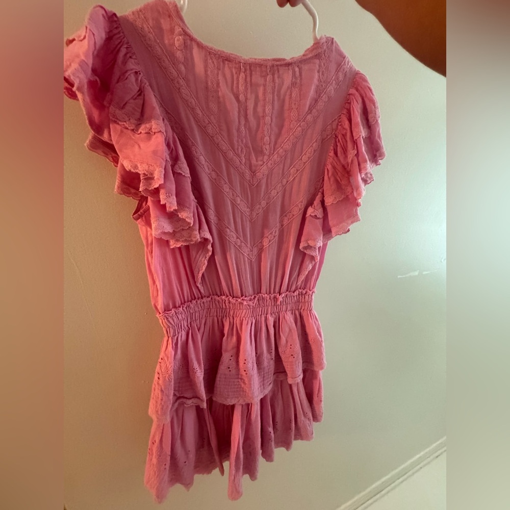 LoveShackFancy Pink Ruffled Blouse - image 2